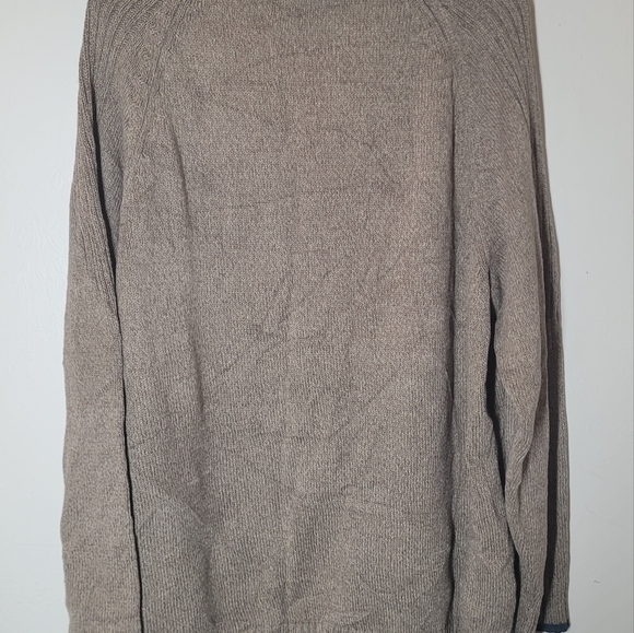 Mens 1/4 zip knit Columbia sweater - brown crew neck size Large - Picture 5 of 8